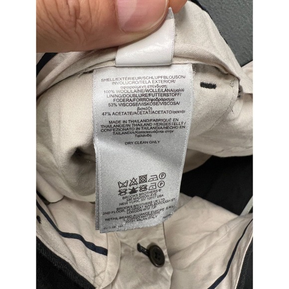 Brooks Brothers Pants Men 34x32 Black 100% Wool Madison‎ Dress Trousers - Picture 12 of 13